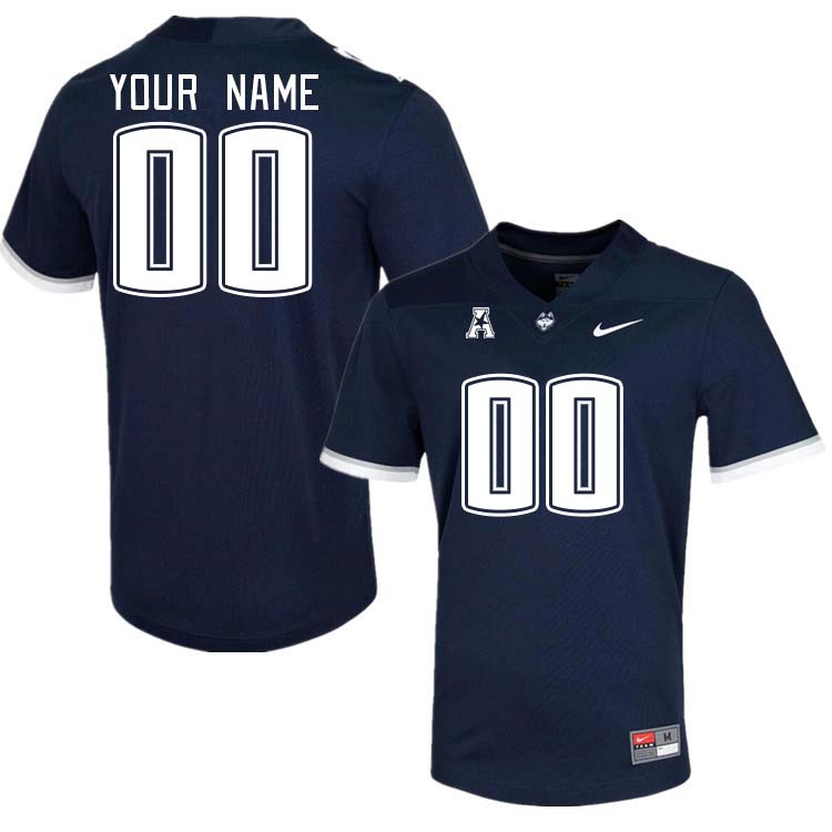 Custom Uconn Huskies Name And Number College Football Jerseys Stitched-Navy